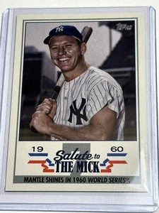 2022 Topps Salute to The Mick 1960 World Series SP/SSP Card # STM-5 Yankees - Picture 1 of 2