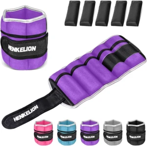 1 Pair 2 3 5 10 Lbs Adjustable Ankle Weights for Women Men Kids, Strength Traini - Picture 1 of 12