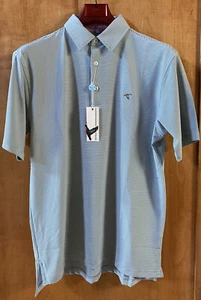 Polo de golf Genteal a rayas con logotipo para hombre talla grande verde pino nuevo con etiquetas - Imagen 1 de 8