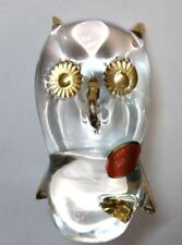 Vintage Venetian Murano Glass Owl Figurine made in Italy