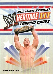 2007 Topps Heritage III WWE Legend tarjeta de lucha libre #90 lista de verificación John Cena - Imagen 1 de 2