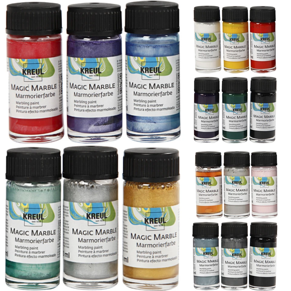 CRAFTY CAPERS 20ml High Pigment Craft Marbling Inks | Set of 6 | Choice of Colour Mixes