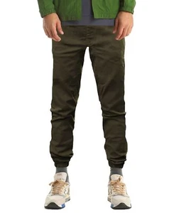 Boys' Big Cotton Twill Jogger Pants Elastic Band Waist and Bottom Age 8-18 Ol... - Picture 1 of 4
