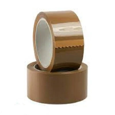 6 ROTOLI DI NASTRO ADESIVO SILENZIOSO AVANA 50X66, SCOTCH DA IMBALLAGGIO PACCHI - Image 1 of 3