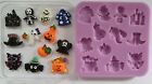 HALLOWEEN 002 SILICONE MOULD FOR CAKE TOPPERS, RESIN, CHOCOLATE ETC