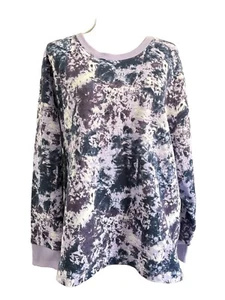 Under Armour Purple Tie Dye Fleece Lined Loose Sweater Sweatshirt Size XL - Picture 1 of 6