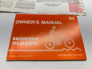 NOS 1980 Honda XL250S Enduro Genuine OEM Owner's Owners Manual Book - Picture 1 of 16