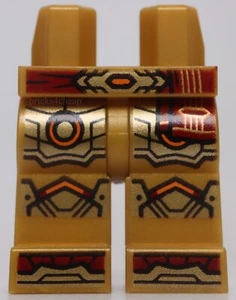 Lego Pearl Gold Hips and Legs with Dark Red Belt and Shoe Tips Gold Armor - Picture 1 of 1