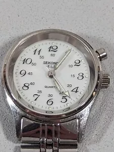 Sekonda ELG White Dial Silver Tone Case Pin Watch - Picture 1 of 7