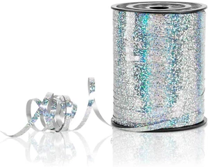 Silver Curling Ribbon Shiny Metallic Balloon String Roll Gift Wrapping Ribbon fo - Picture 1 of 3