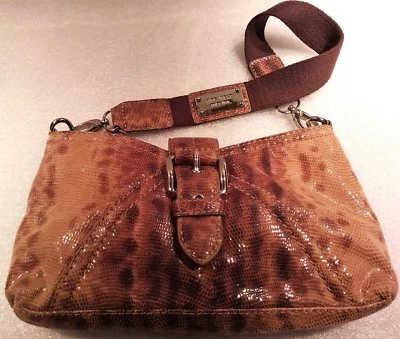 Bolso de Mano Baguette Nine West Marrón Piel de Serpiente Foto 1 de 4