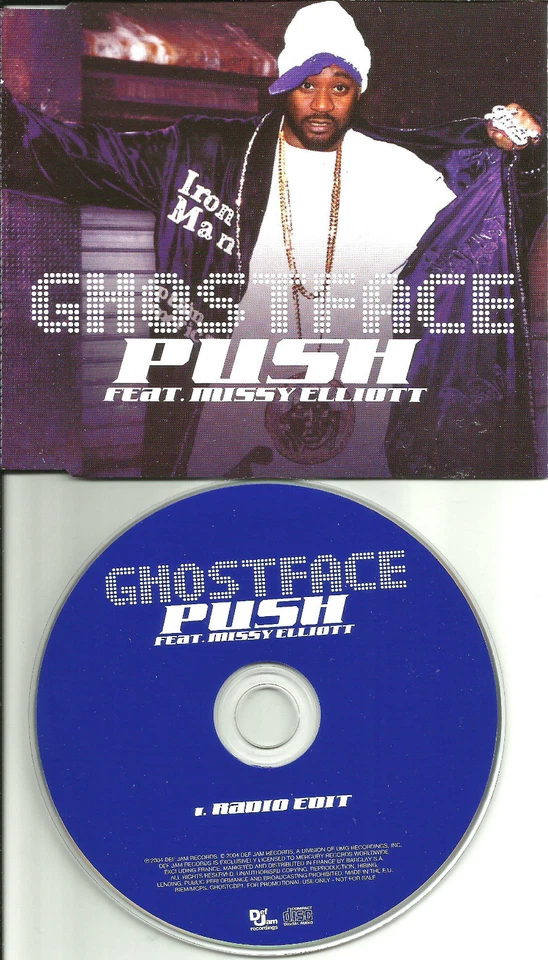 GHOSTFACE KILLAH & MISSY ELLIOTT Push w/ EDIT UK PROMO DJ CD single Wu tang Clan Foto 1 de 1