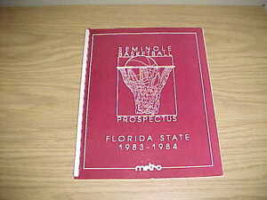 1983 Florida State Seminoles FSU College Basketball Media Guide Prospectus 