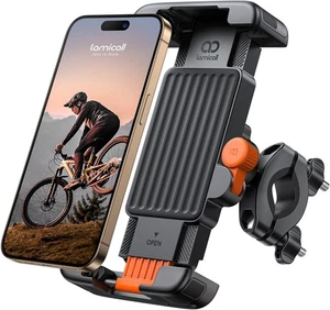 Lamicall Bike Phone Holder Bicycle - 【Metal Clamp】 Motorbike Phone Holder, Unive - Picture 1 of 7