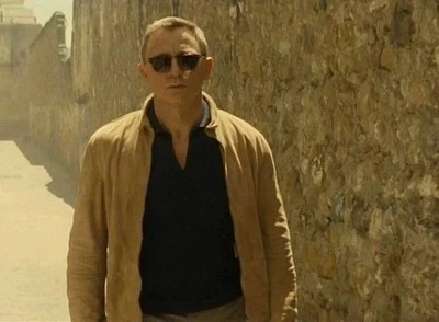 Men’s James Bond Spectre Daniel Craig Morocco Suede Leather Blouson Style Jacket - Image 1 of 4