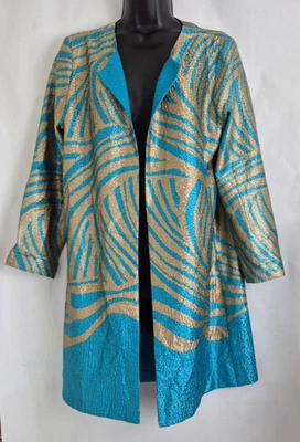 Women's Chico’s Travelers Reversible Crushed Zebra Jacket Size 0 US S4 Multi NWT - Image 1 of 4