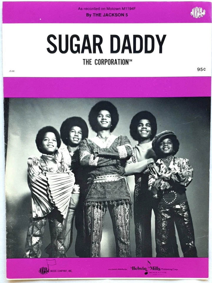The Jackson 5 - Sugar Daddy - 1971 Original USA Sheet Music - Scarce! - Image 1 of 1