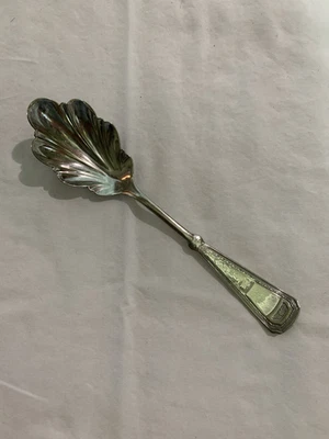 Antigua cuchara de gelatina de azúcar 1880 condesa Wm Rogers carcasa estriada Foto 1 de 4