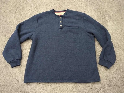 Camisa Coleman Henley Para Hombres XXL Azul Manga Larga Forrada Sherpa Térmica Exterior Foto 1 de 4