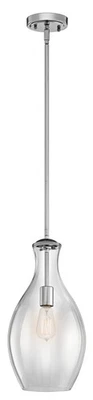 Kichler 42047CH Everly 1-Light 8.75" Pendant in Chrome - Image 1 of 2
