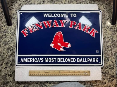 Welcome To Fenway Park Boston Red Sox Metal Sign - Image 1 of 4