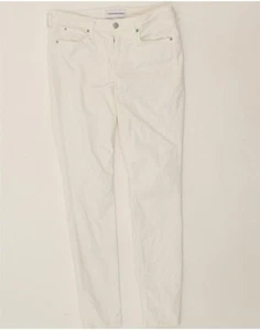 CALVIN KLEIN Womens Skinny Jeans W27 L30 White Cotton CC03 - Picture 1 of 3