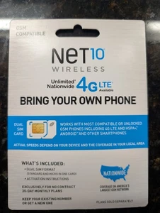 Net10 Wireless Bring Your Own Phone Activation Kit - NEW - Picture 1 of 2