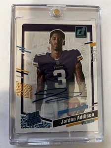 Jordan Addison 2023 Panini Donruss Portrait RC Rated Rookie Auto #2/49 - Vikings - Picture 1 of 2