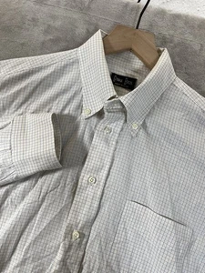 Gitman Bros. Vintage White Plaid Cotton Button Down Shirt Mens 16.5 34 USA - Picture 1 of 8