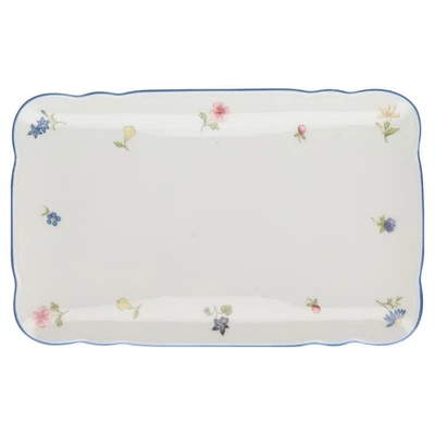 Tablett für Milch + Zucker Seltmann Weiden Marie Luise Streublume mit blauem Ran - Bild 1 von 2