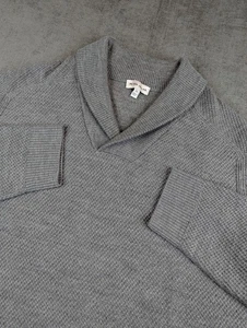 Suéter Peter Millar Para Hombres XL Gris Vendaval Cuello Chal Dempsey Lana Merino Pullover - Imagen 1 de 7