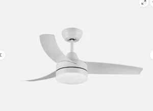 YUHAO Modern Matte White PUDO42in. Integrated LED Propeller Ceiling Fan NEW - Picture 1 of 5