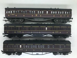 AIRFIX GMR OO GAUGE RAKE of 3 LMS NON CORRIDOR SUBURBAN PUSH PULL COACHES - Picture 1 of 7