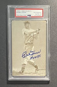 1947-66 Exhibits Bobby Doerr Signed PSA/DNA 10 Auto Grade Boston Red Sox HOF