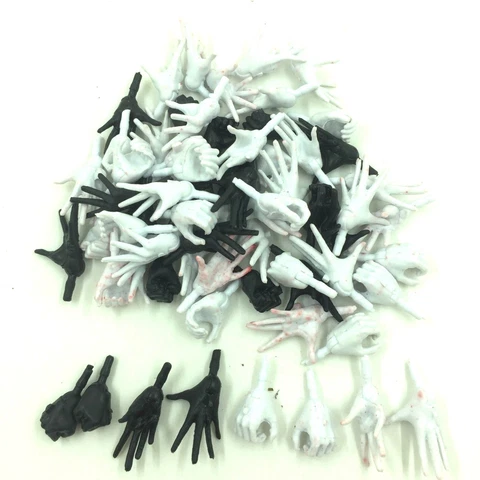 RANDOM PICK 10 PAIR OF THE Marvel Legends Series BLACK WHITE HAND For 6" Figure Cover