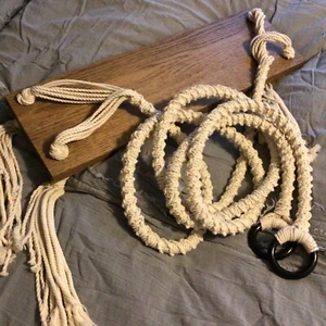 Macrame Ropes for Swing. Handmade in India Seat NOT Included 96 inches Boho New - Picture 1 of 4