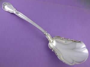 Rare Sterling GORHAM 10 1/4" Salad Serving Spoon CHANTILLY 1895 w/ scroll bowl