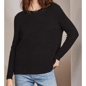 525 AMERICA EMMA SHAKER Women Crewneck Knit Sweater PREPPY PALM,Large - Picture 1 of 12