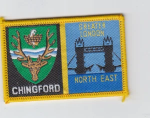 Boy Scout Double Badge Ext CHINGFORD/GTR LONDON NORTH EAST - Foto 1 di 1