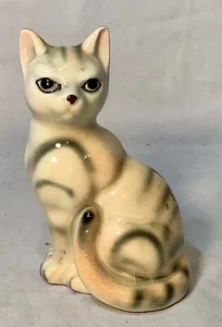 Vintage Tabby Cat Porcelain Figurine Marked Japan Lefton? - Picture 1 of 5
