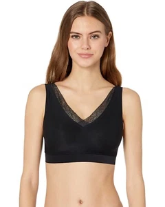 Chantelle Women's SoftStretch Wire Free Lace Trim Padded Bra Black Size XL/2XL - Picture 1 of 3