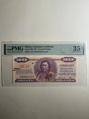 Military Payment Certificate Second Printing Series 692 $20 Choice Very Fine - Image 1 of 2