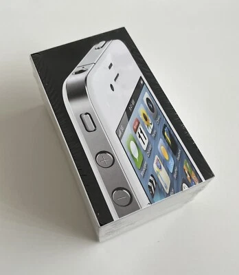 New Sealed Old Stock Apple iPhone 4 8gb 4th Generation White UK Model Rare iOS 6 - Image 1 of 4