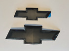 Fit 2015-2020 Chevrolet Tahoe Suburban Front & Rear Gloss Black Bowtie Emblems