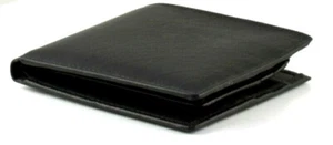 RFID Blocking Black Handcrafted Cowhide Leather Men's Bifold Premium Wallet - Picture 1 of 8
