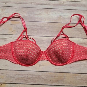 Victorias Secret Very Sexy Uplift Balconet Bra Glazed Guava Lace NEW 32D Cut Out - Picture 1 of 3
