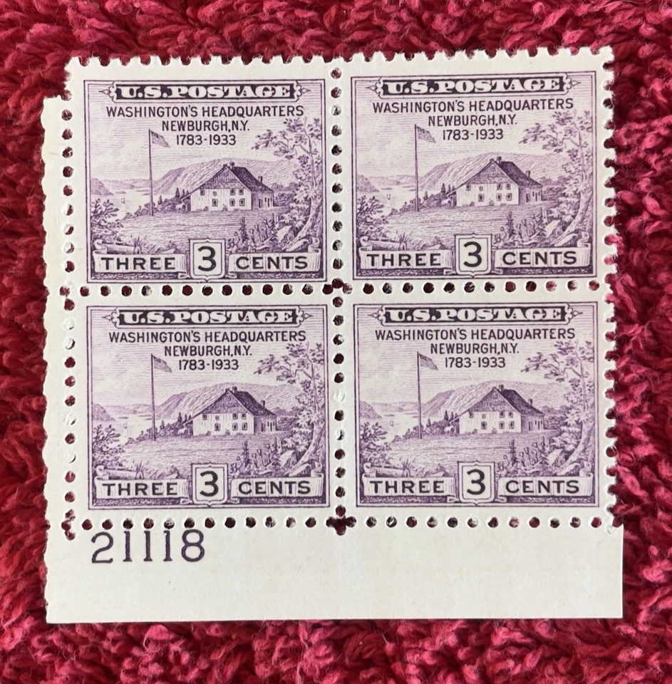 Scott #752, 3c Newburgh Special Printing, LL Pl#21118, NGAI, SCV$27.50 (R5-50) - Image 1 of 1