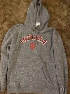 Indiana Hoosiers Pullover Drawstring Hoodie Heather Gray XL - Picture 1 of 7