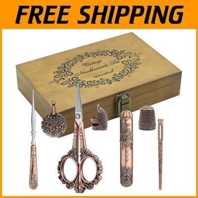 Beautiful Vintage Embroidery Scissors and Sewing Kit - Perfect Gift for Crafters - Image 1 of 4