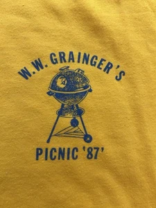 Vtg 80s Grainger Employee Picnic T Shirt Mens XL Hanes Made USA Single Stitch - Picture 1 of 7